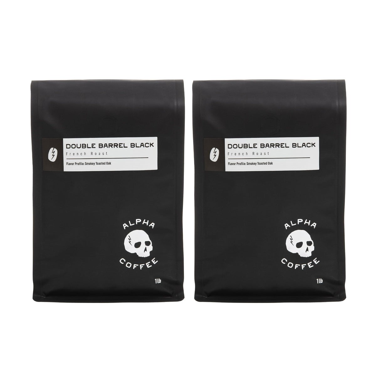 Alpha Coffee - Double Barrel Black - 16 oz. Premium Gourmet Craft Dark/French Roast Coffee | Veteran Owned - Specialty Small Batch Roasted Coffee