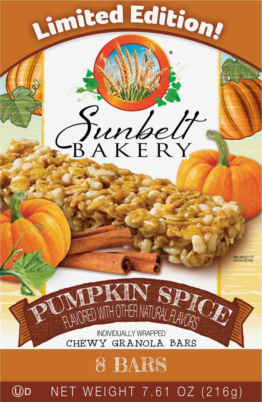 Sunbelt Bakery, Pumpkin Spice Chewy Granola Bars, 7.6 Ounce