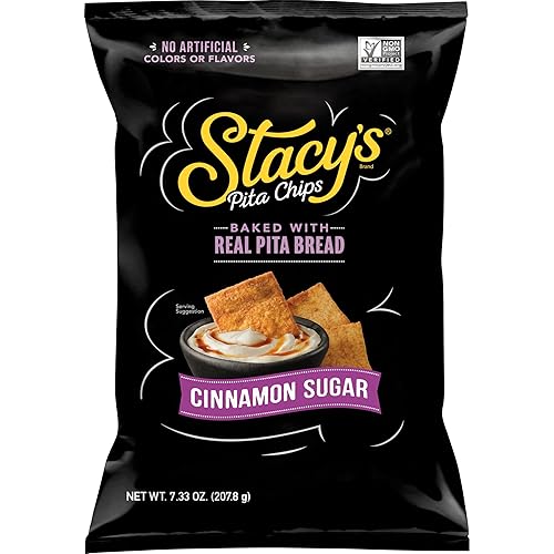 Stacy’s Pita Chips, Cinnamon Sugar, No Artificial Colors or Flavors, 7.33 oz Bag