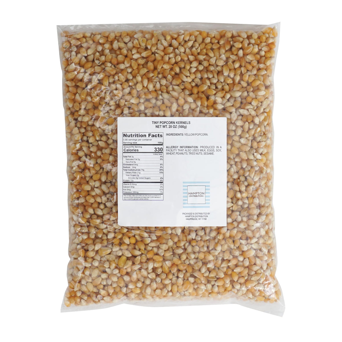 Tiny Kernel Popcorn, 20 Ounce Bulk Bag, Popcorn Kernels For Popcorn Machine, The Hampton Popcorn Company