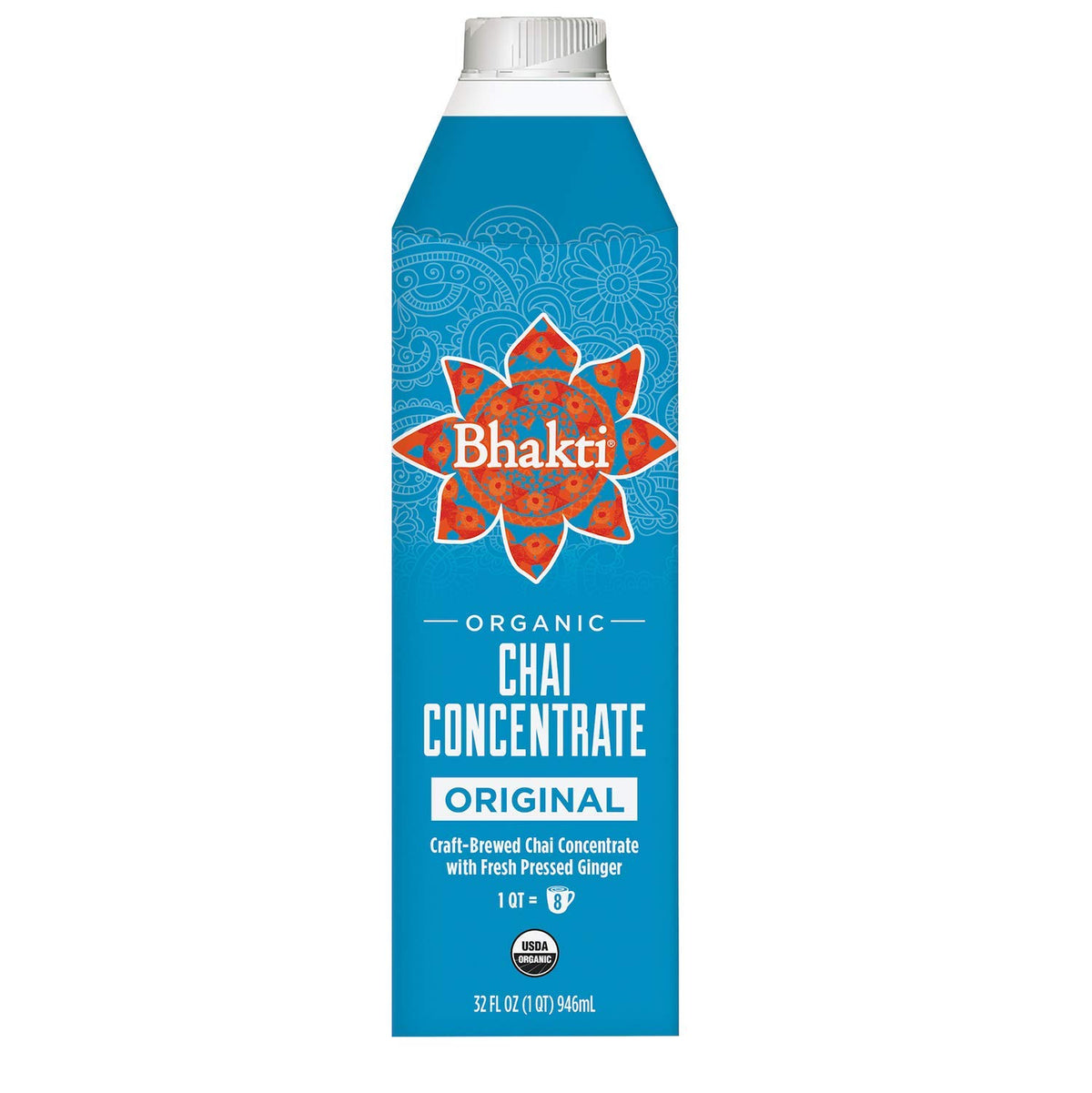 Bhakti Chai Organic Original Chai Concentrate, 32 FZ