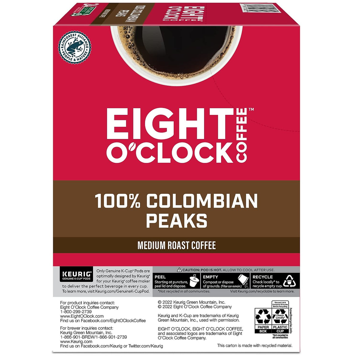 Eight O Clock Coffee, Colombian Peaks, 192 Count