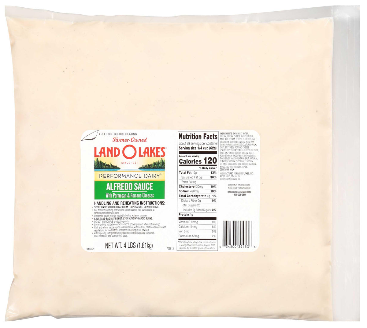 Sauce Alfredo, 64 Ounce -- 6 per Case