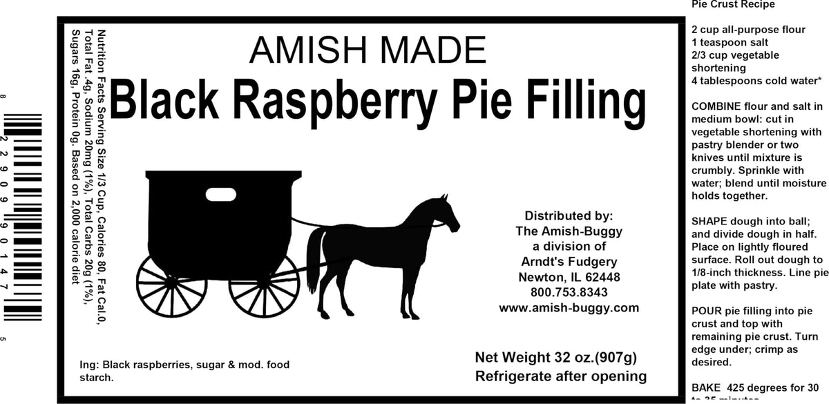 Amish Pie Filling and Topping (Black Raspberry 1-Jar)