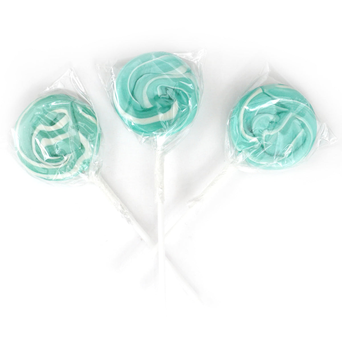 Aqua Light Blue Lollipops, 24 Pack, Blue Suckers, Blue Lollipops Individually Wrapped, Lollipop Suckers Bulk, The Hampton Popcorn & Candy Company