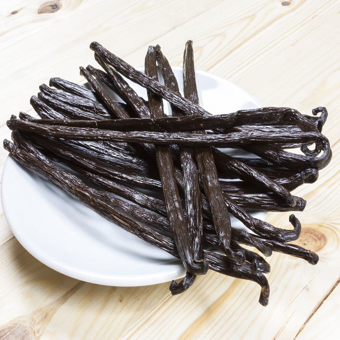10 Hawaiian Vanilla Beans Whole Grade A Vanilla Pods for Homemade Vanilla Extract, Baking, Ice Cream, Flavoring, & Vanilla Powder