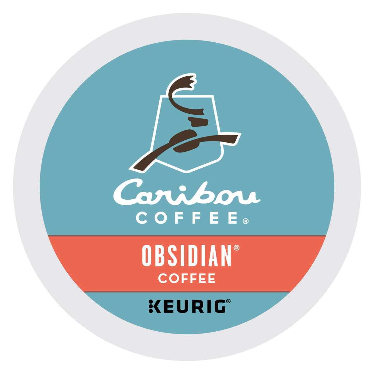 Caribou Coffee Obsidian, Single-Serve Keurig K-Cup Pods, Medium Roast Coffee, 72 Count