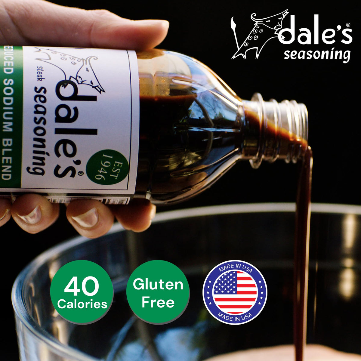 Steak Seasoning By Dale's, Reduced Sodium Blend, No Cholesterol | Delicious on All Meats, Fish | 16 oz Bottle (3 Pack) | No Long Marinating, Savory