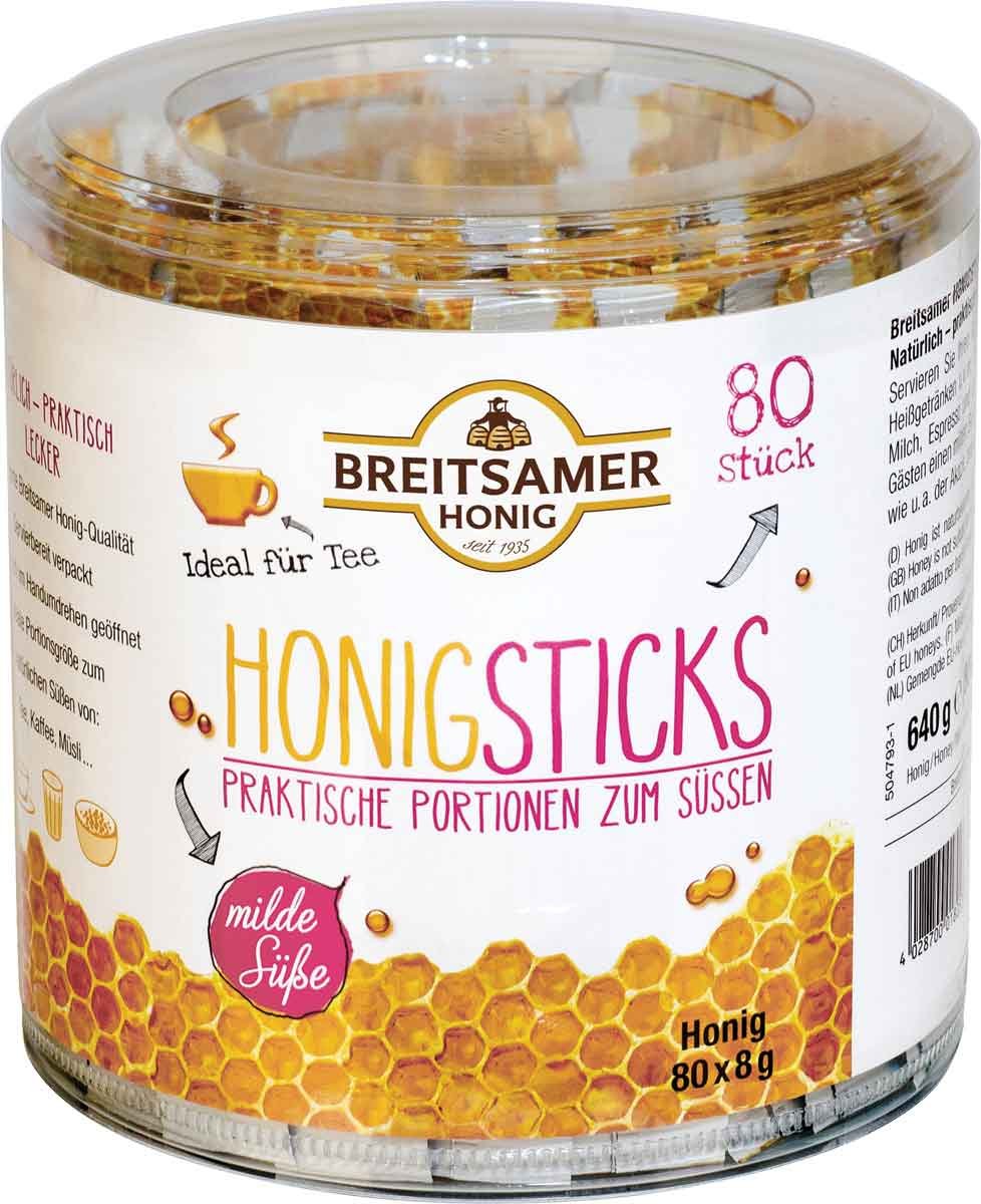 Breitsamer Acacia Honey Sticks, 0.28 Ounce, 80 Count
