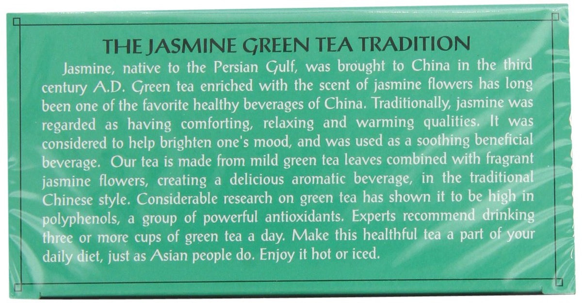 Triple Leaf Tea, Jasmine Green Tea, 20 Tea Bags (Pack of 6)