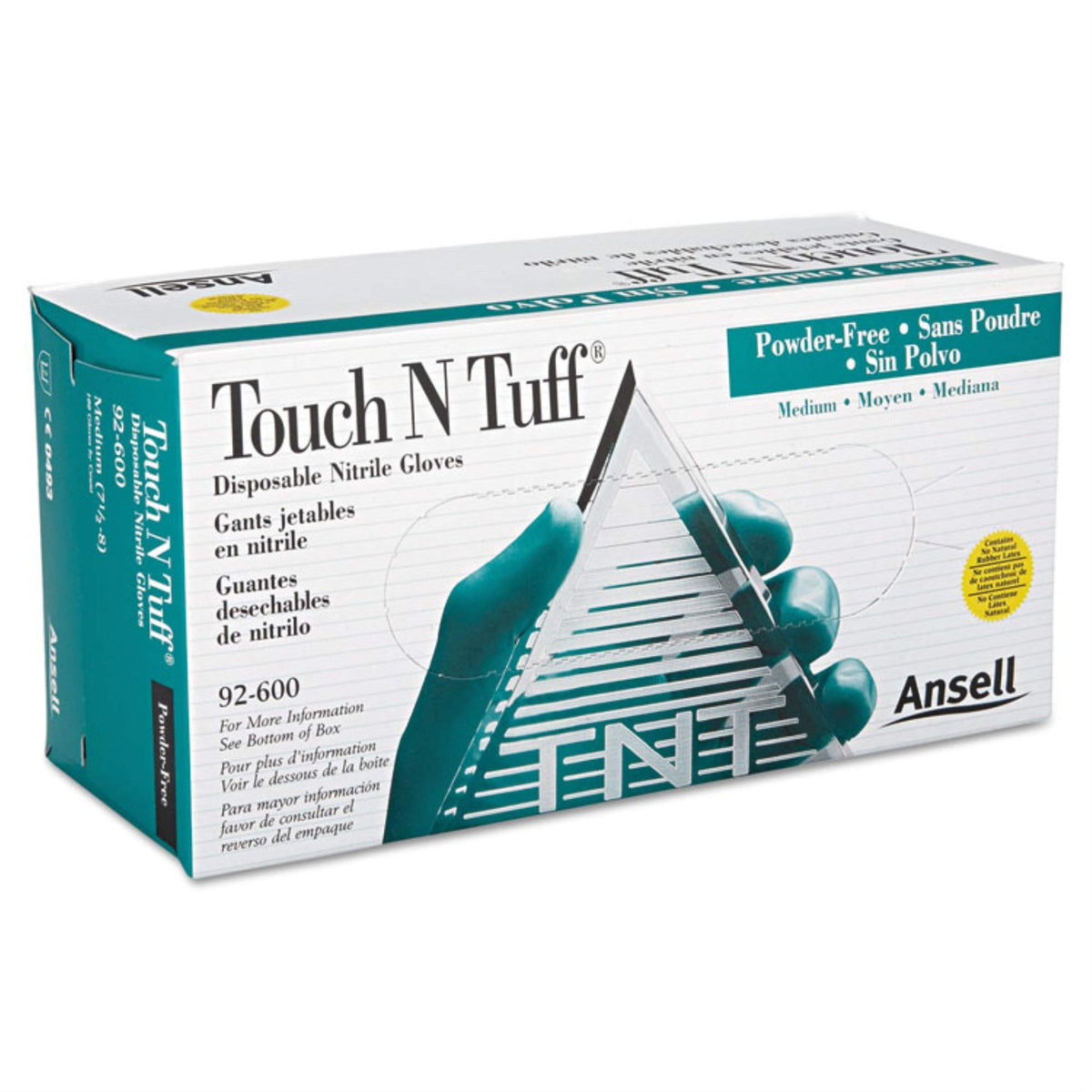 Disposable Nitrile Gloves | Ansell TouchNTuff 92-600 | Box of 100