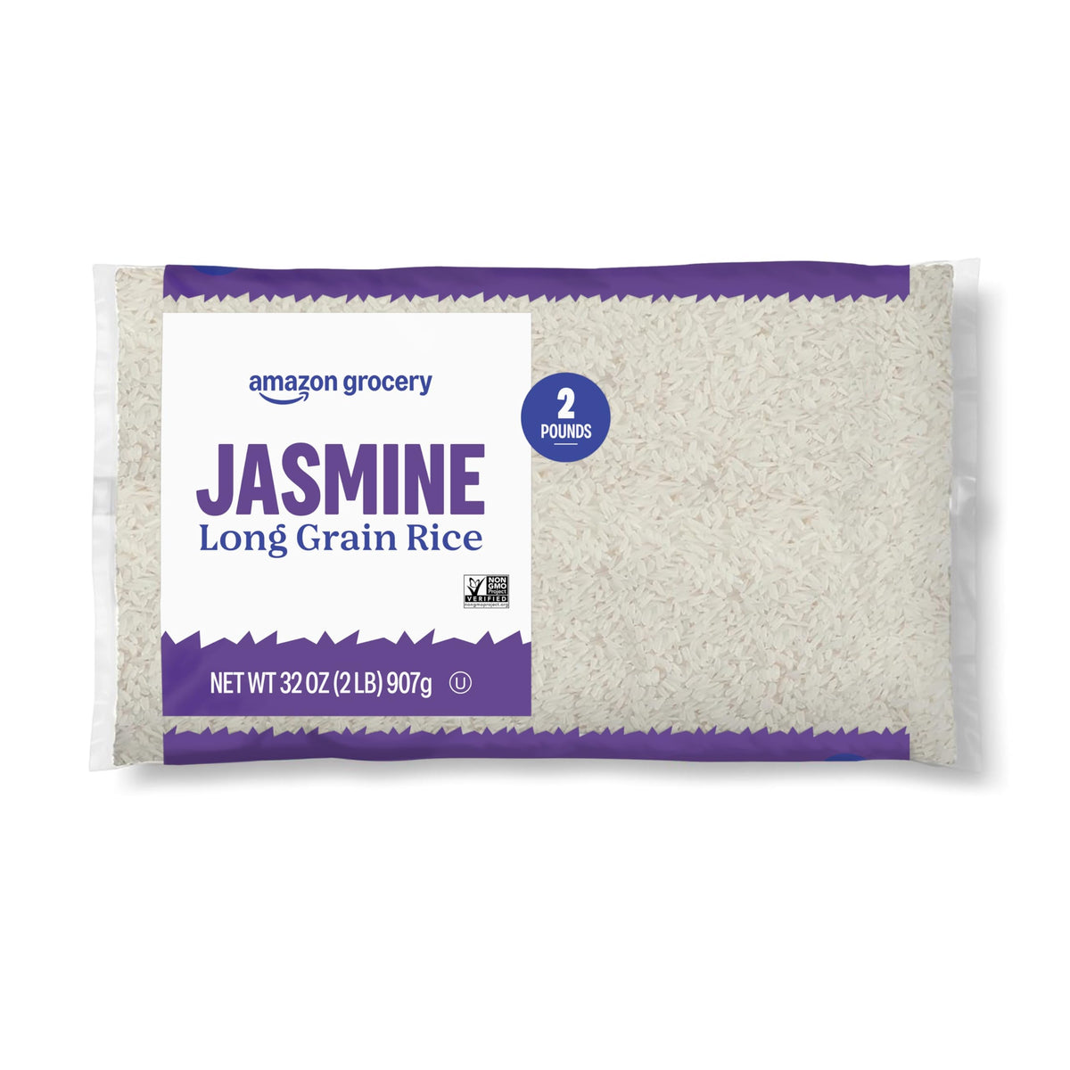 Amazon Grocery, Jasmine Long Grain Rice, 2 Lb