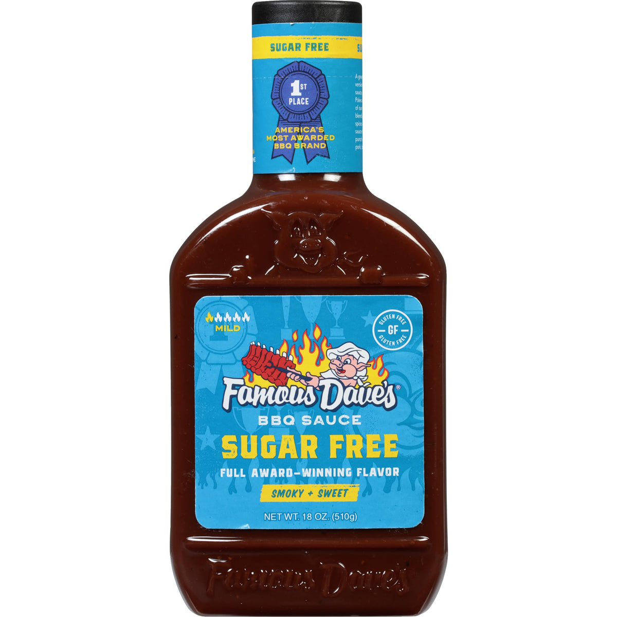 Famous Dave's - 1 pck, Sugar Free BBQ Sauce (18 oz.)