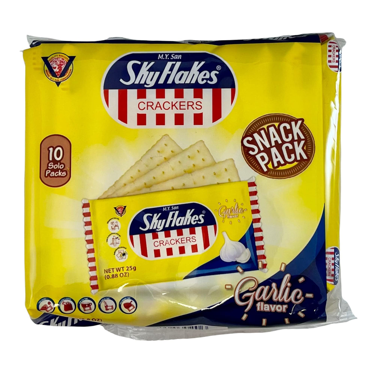 M.Y. San Sky Flakes Crackers, Garlic Flavor, 10 pack, 8.8oz.