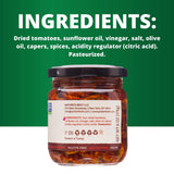 Pickerfresh Julienne Cut Sun-Dried Tomatoes In Oil with Herbs - Sulphite Free - Gourmet Sun-Dried Tomato Slices - Non-GMO, No Artificial Color & No