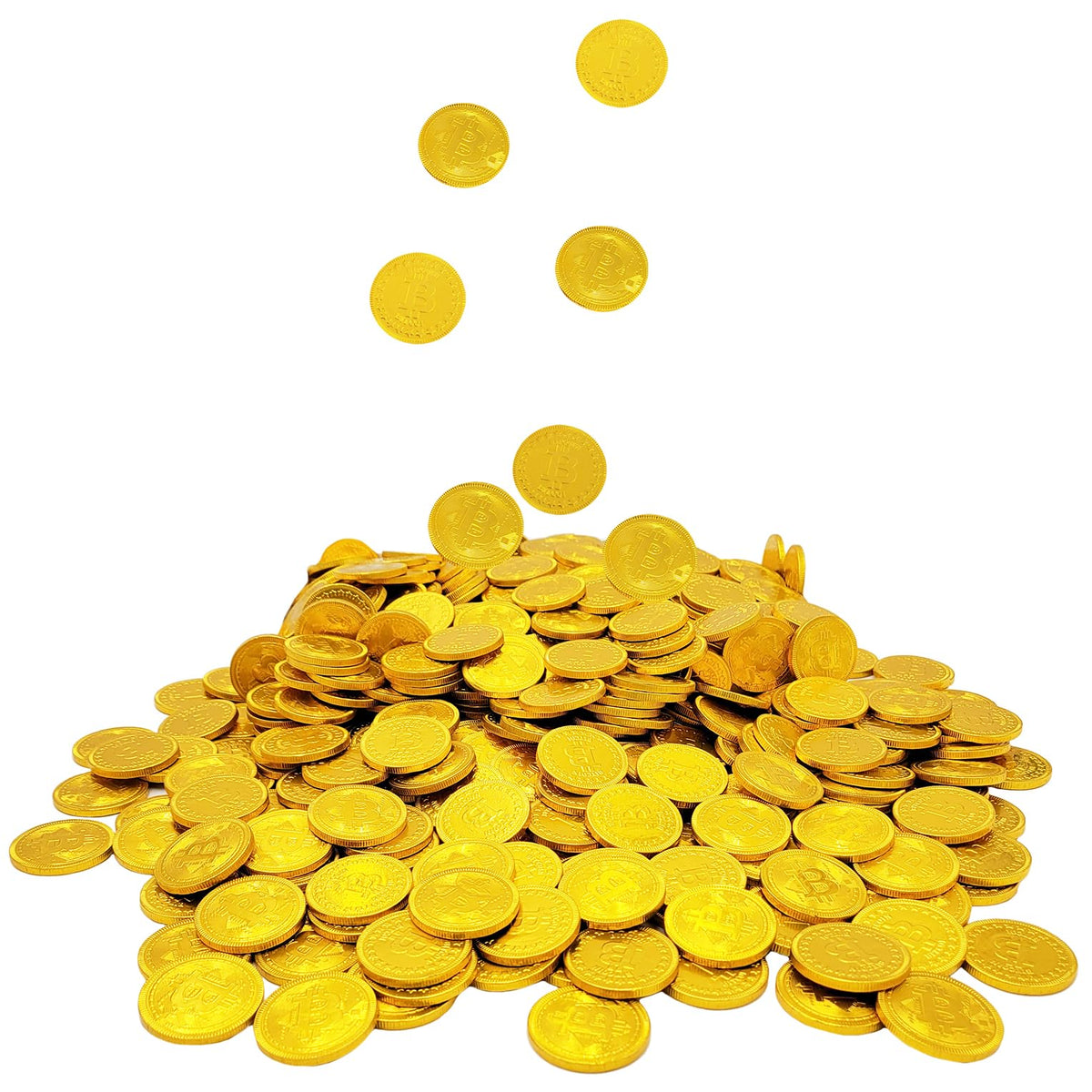 Fruidles Original Crypto Chocolate Coins, Made with Premium Belgian Chocolate, Gluten-Free, Non-GMO, Kosher Certified Dairy (1000-Pack)