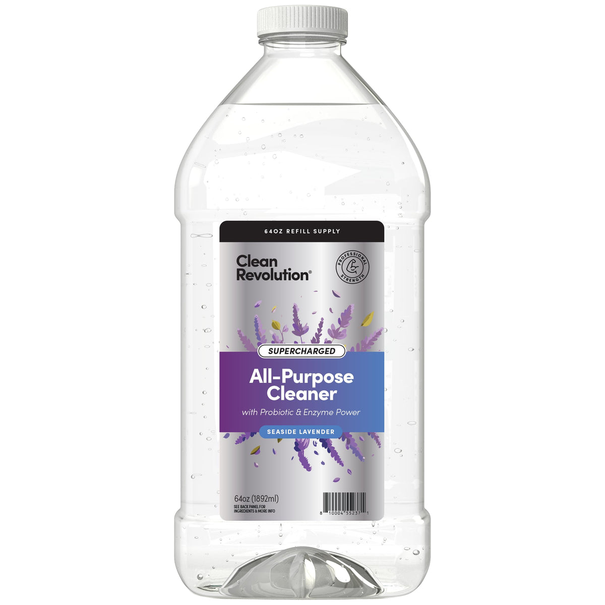 Clean Revolution SuperCharged All Purpose Cleaner Refill with Smart Probiotic + Enzyme Complex, Multi-Surface Kitchen Bathroom & Floor Cleaner
