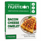 Nutmeg State Nutrition - High Protein Bacon Cheese Omelette Mix, 15g Protein, 90 Calories, 1g Sugar, 2.5g Fat, 7 Servings Per Box