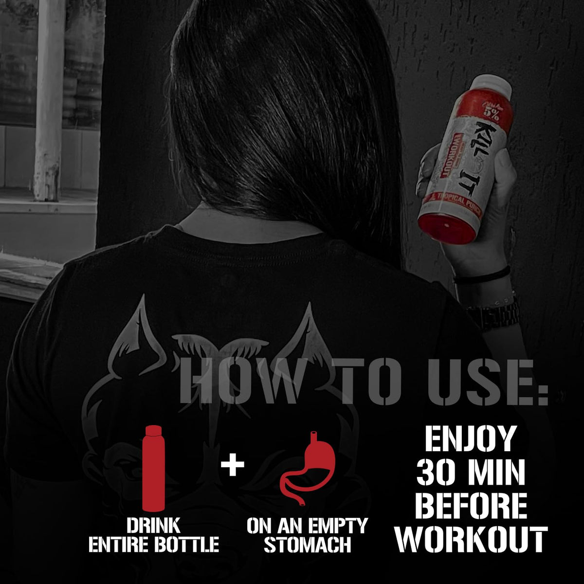 5% Nutrition Kill It Energy Drink, High Stim Pre Workout (Tropical Punch)