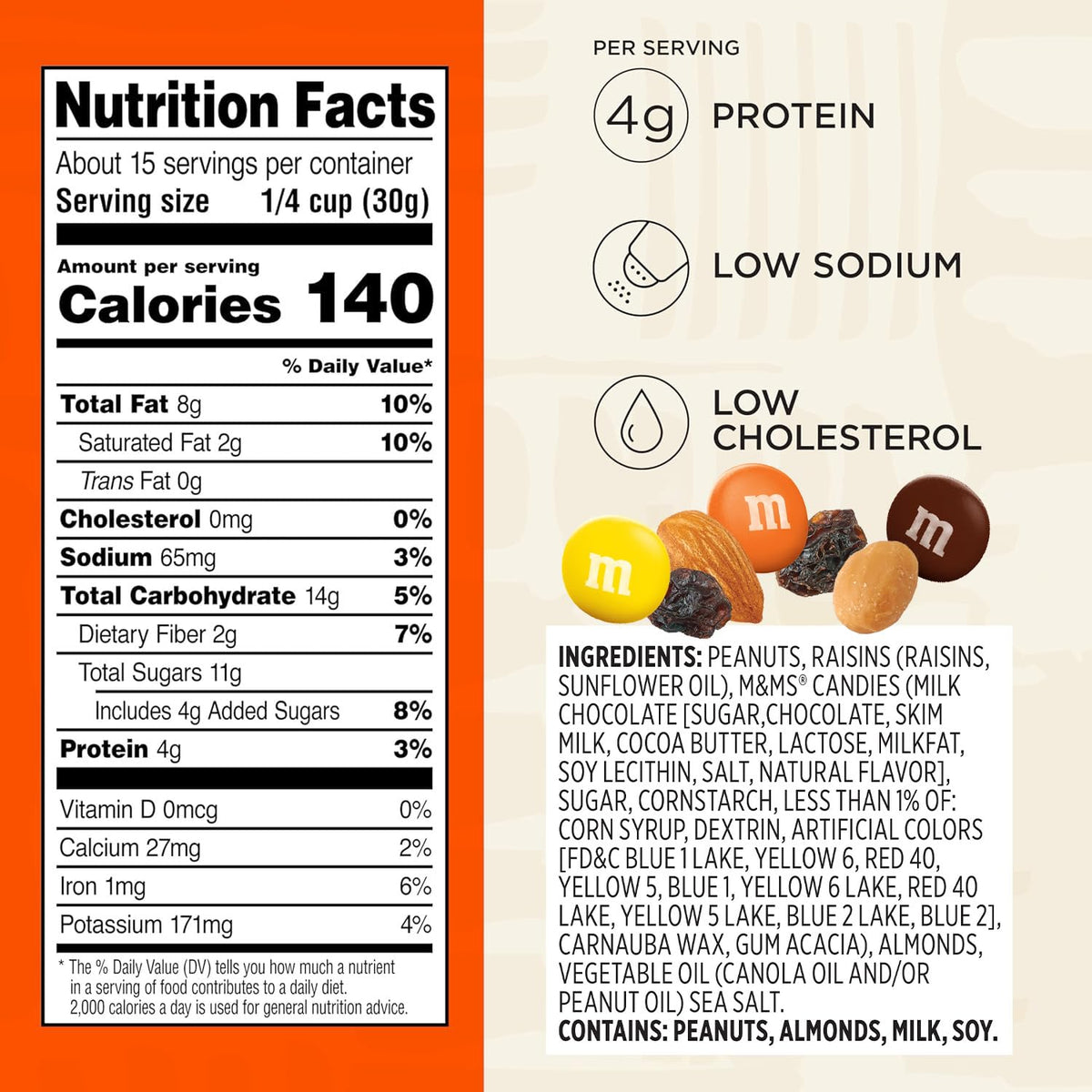 Snak Club Energizer Trail Mix with Roasted Salted Peanuts, Raisins, Chocolatey Candies, Roasted Almonds, Gluten-Free and Kosher Snack, 2 oz Bags, 12