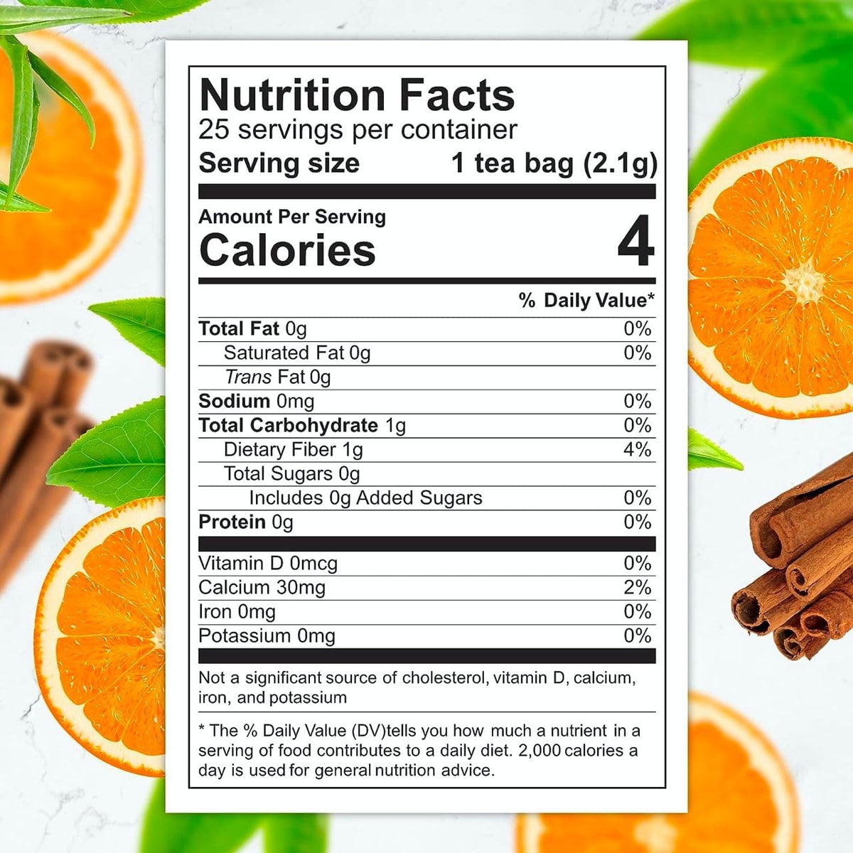 Total Tea SIimming Detox Tea Caffeine Free - 25 Day Detox - Herbal Tea with Chamomile, Hibiscus Tea & Ginger Root for Colon Cleanse - Natural Citrus
