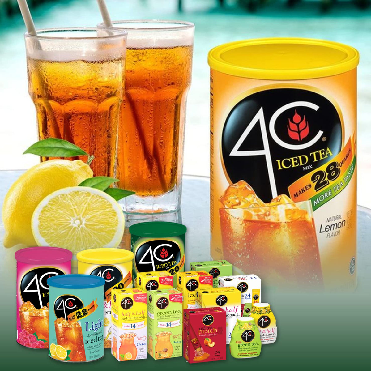 4C Half & Half Iced Tea Lemonade Mix- Sugar Free 24 pkts