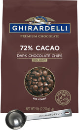Ghirardelli 72% Cacao Chocolate Chips, 5lb with Ghirardelli Barista Spoon