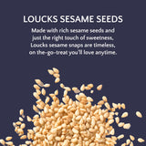 Loucks Original Sesame Snaps Candy Individually Wrapped 16 Three-Packs (48 Bars, 4 Snap Pieces/Bar) Vegan, Gluten-Free, Cholesterol-Free, Kosher