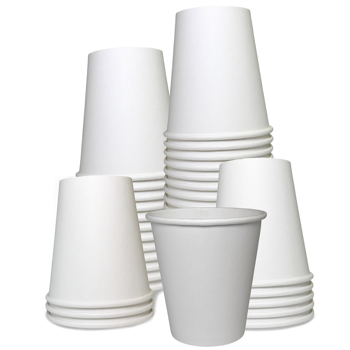 EcoQuality 2 Pack of 500 ct - White Hot Drink Paper Cups 10 oz Disposable Coffee Cups, Recyclable, Compostable, Great for Office, Breakrooms