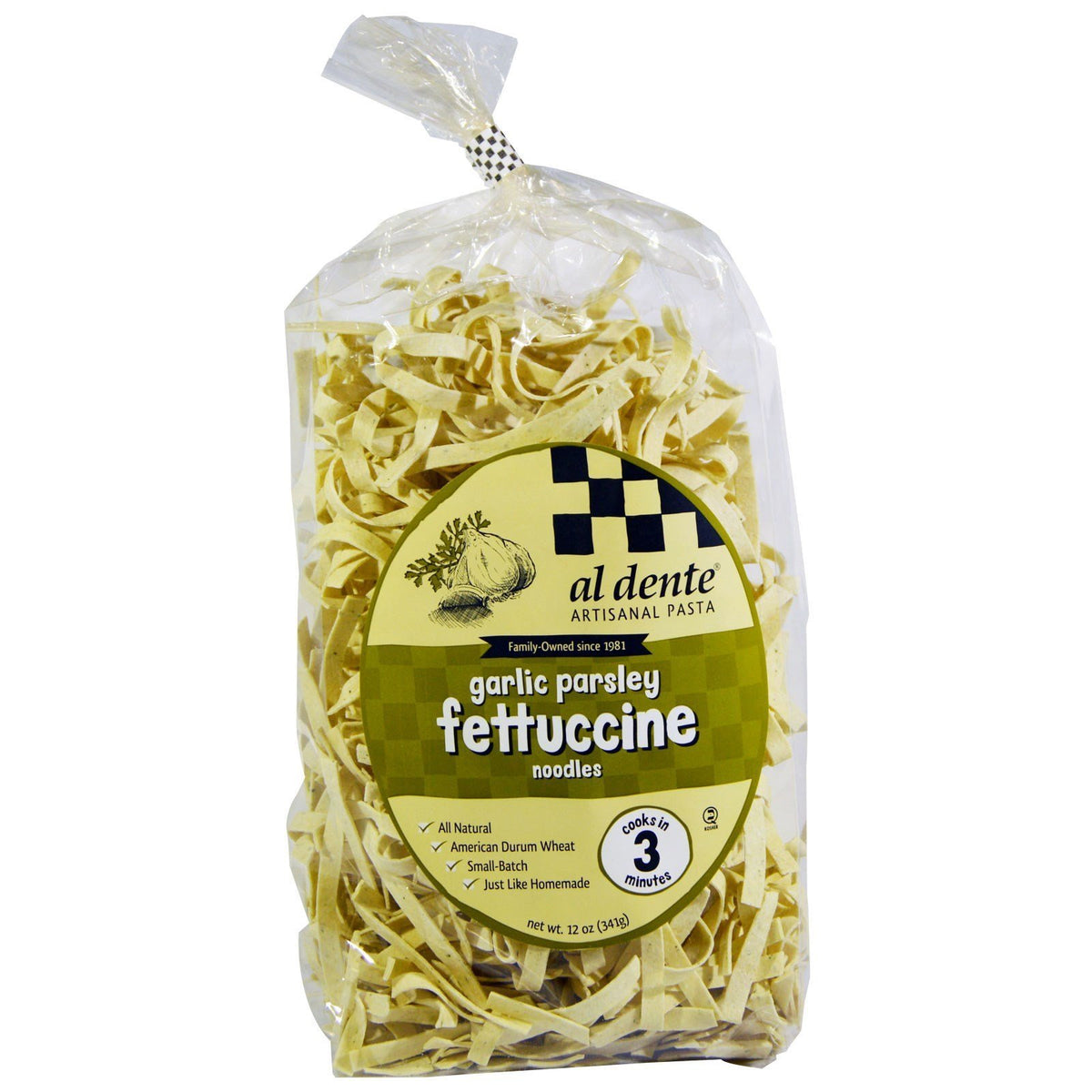 Al Dente Garlic Parsley Fettuccine, 12 oz