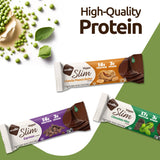 NuGo Slim Dark Chocolate Mint, 17g Vegan Protein, 3g Sugar, 6g Fiber, Low Net Carb, Keto Friendly, Gluten Free, 12 Count