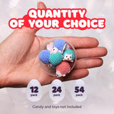 Entervending Easter Eggs 3” - Clear Fillable Plastic Capsule - 48ct - Easter Basket Stuffers - Empty Large Enough to Hold Toy or Candy - Capsules