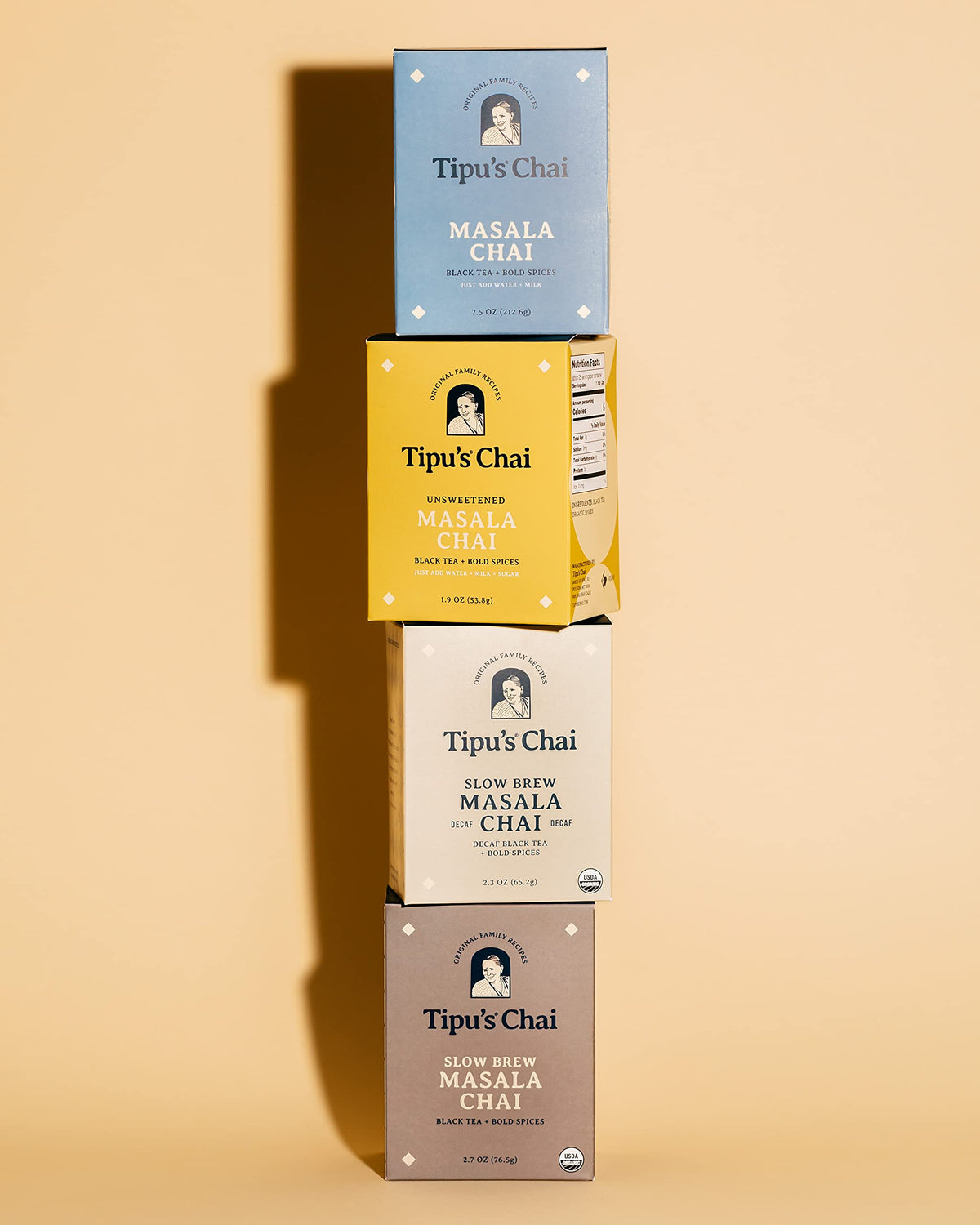 Tipu's Chai - Organic Slow Brew Masala Chai - Makes 32 Cups - 2.7 Ounces Masala Chai Tea and Spices - 100% Organic - Gluten Free