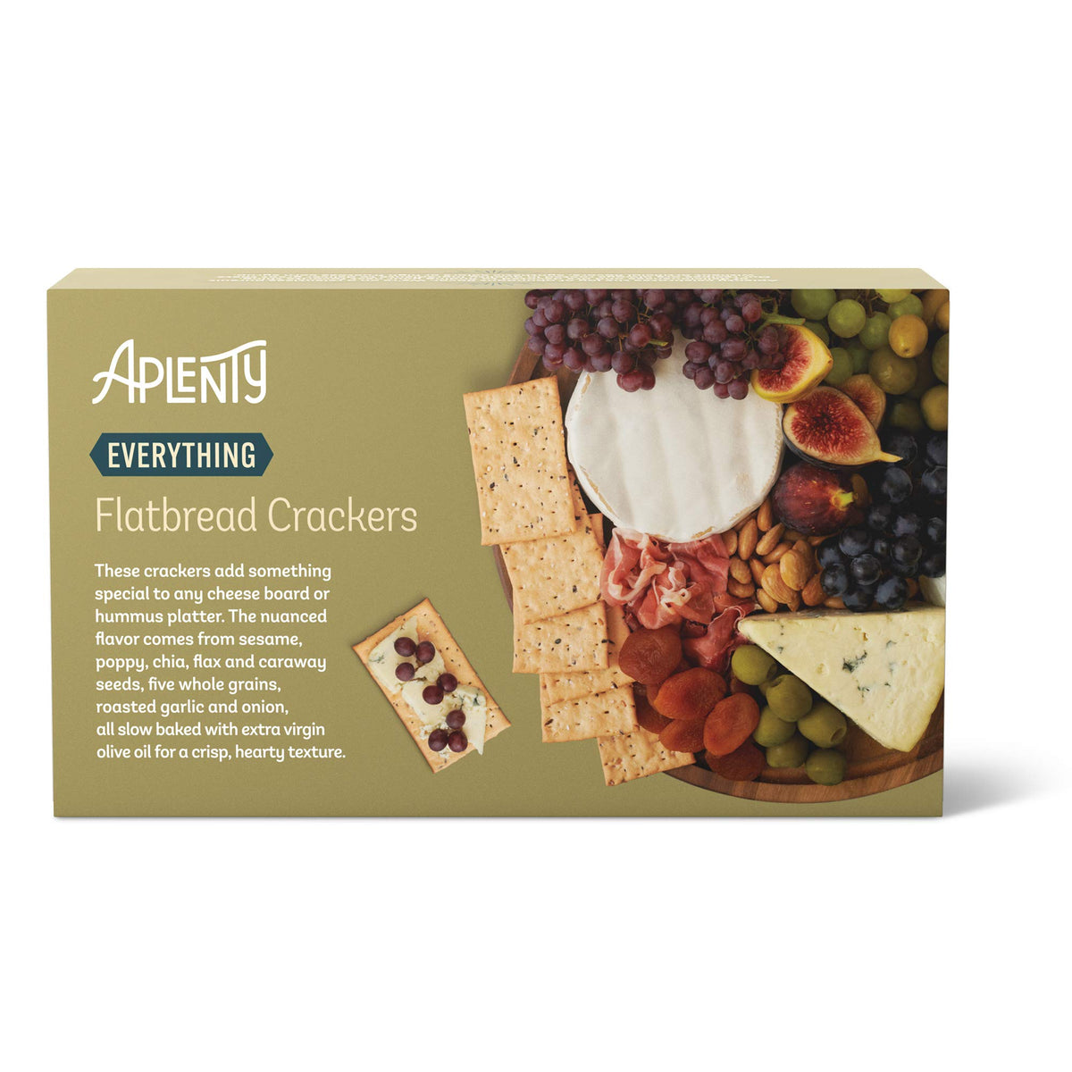 Aplenty, Everything Flatbread Crackers, 4.4 oz