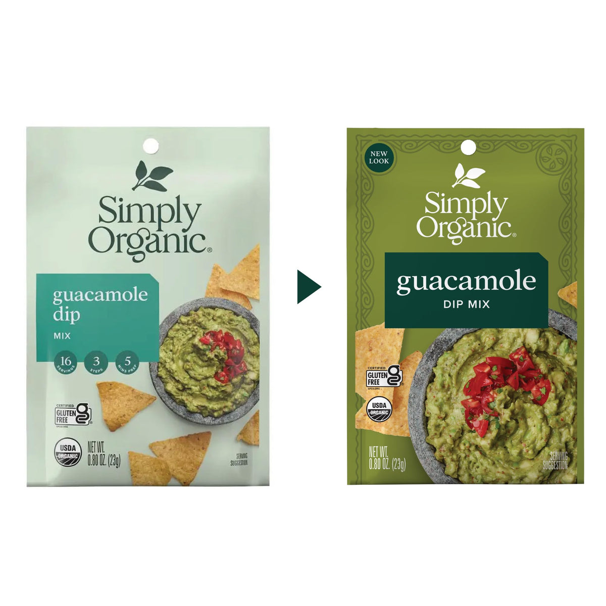 Simply Organic Dip Mix Guacamole - 0.8 oz - 2 pc