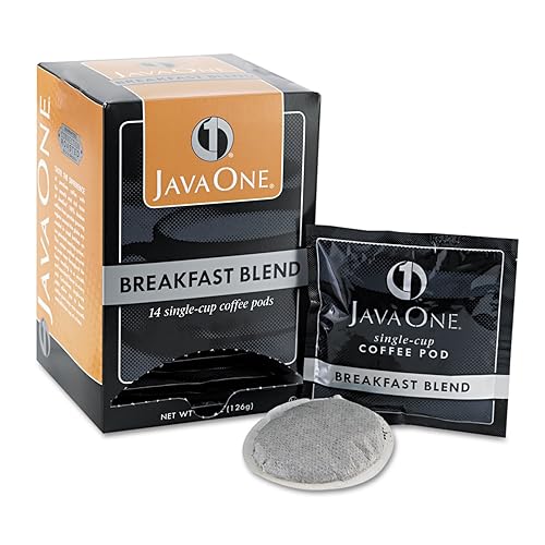 Java Trading Co. 30220 Coffee Pods, Breakfast Blend, Single Cup, 14/Box