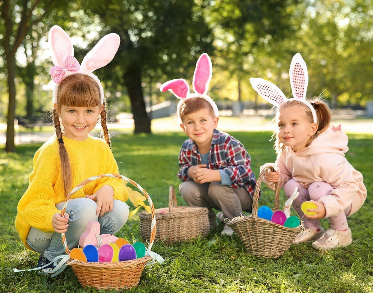 The Dreidel Company 150-Pack Fillable Easter Eggs with Hinge Bulk Colorful Bright Plastic Easter Eggs, Perfect for Easter Egg Hunt, Suprise Egg