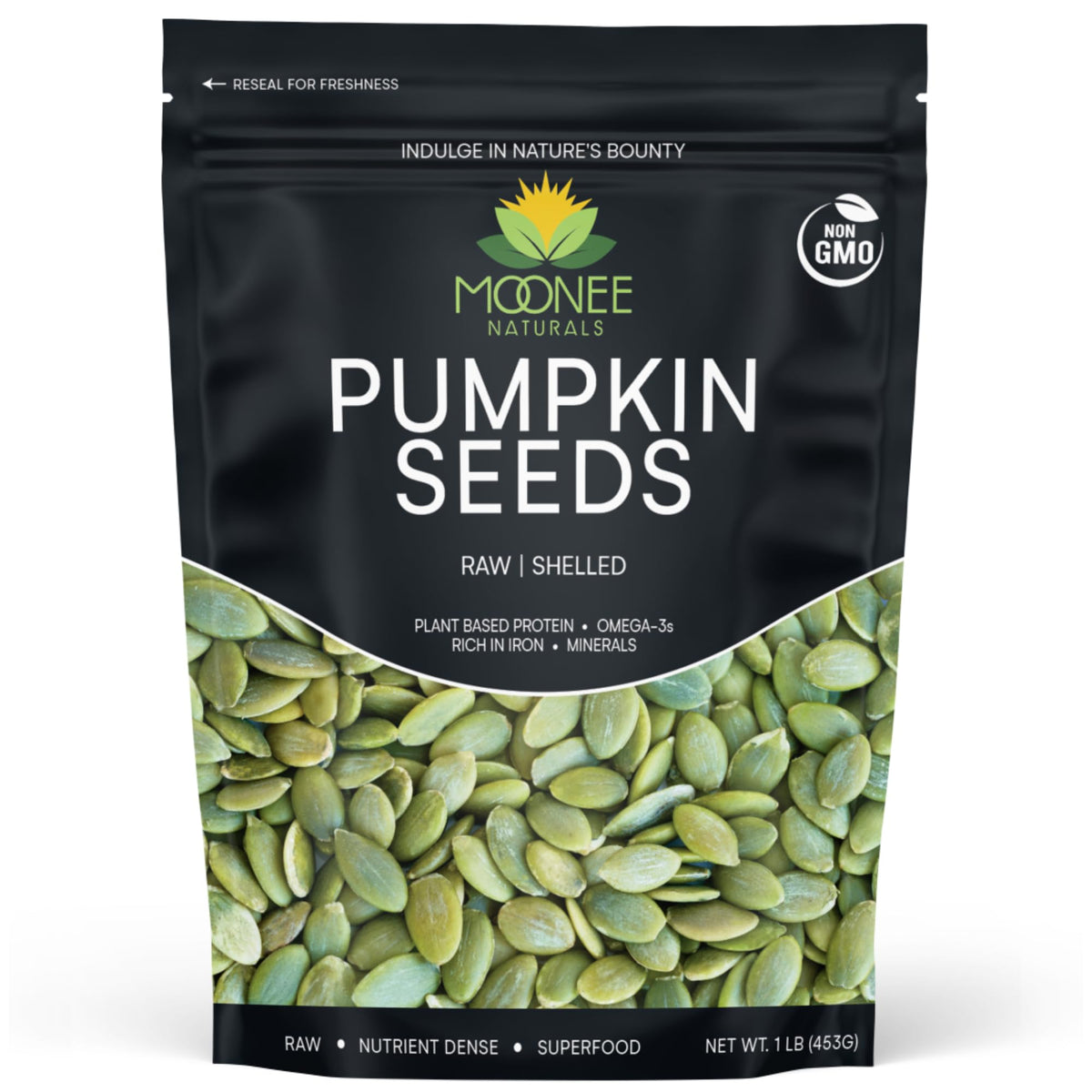 Moonee Natural's Pumpkin Seeds (1 Pound), Gluten Free, Non GMO, No Shell, Unsalted, Raw (1 Pound)