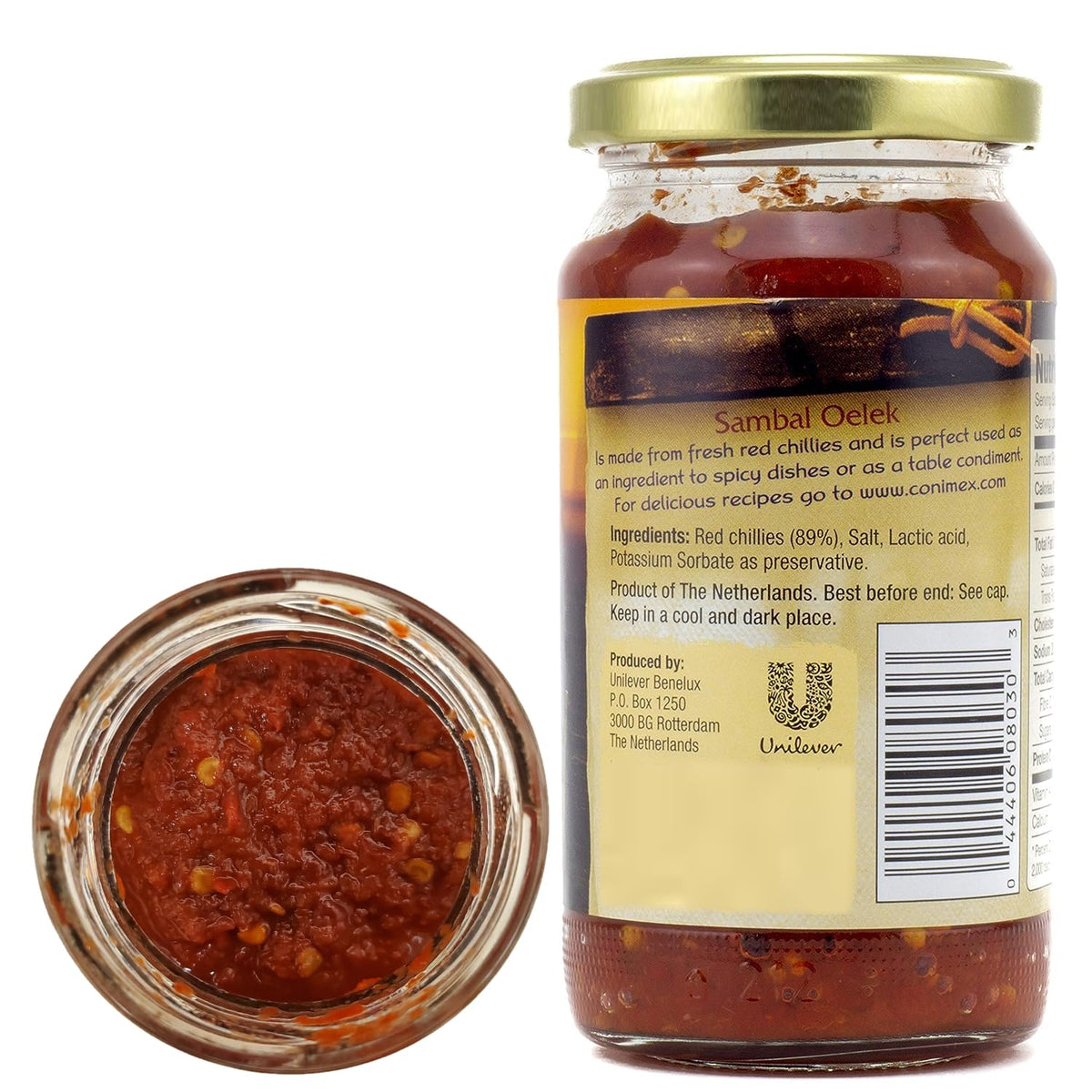 Conimex Sambal Oelek (Hot Chilli Paste) (6 oz)