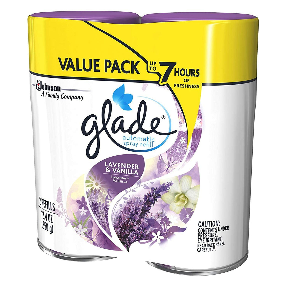 Glade Automatic Spray Refill, Lavender & Vanilla, 6.2 oz, (Pack of 6)
