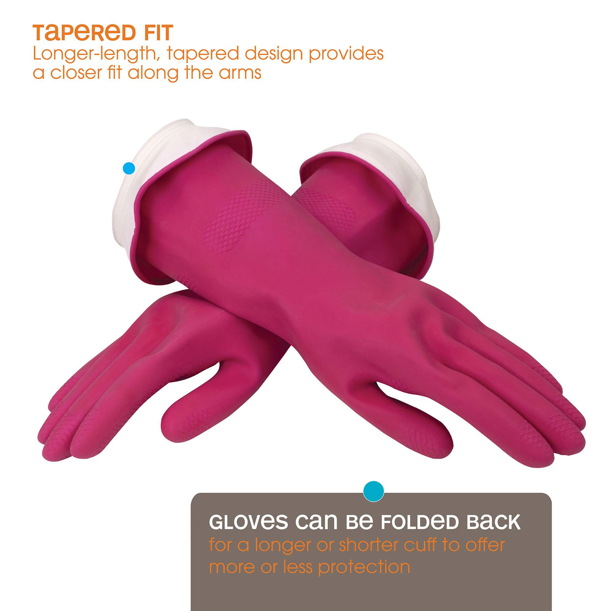 Casabella 46060 Premium Waterblock Gloves, Large, 1-Pair, Pink