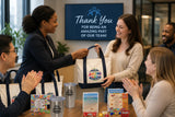 Promos On-Time Team Member Appreciation Set with Tote, Tumbler & Candy Packs for Employee & Staff Appreciation Gift Giving