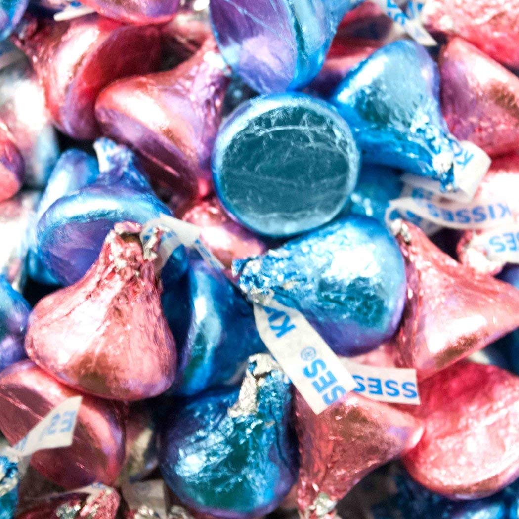 Pink and Blue Kisses 1lb - Baby Shower Gender Reveal Candy