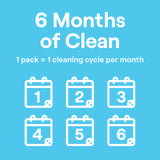 Seventh Generation Dishwasher Cleaning Packs 6 Count Free & Clear Removes odor-causing residue Powered by oxy power