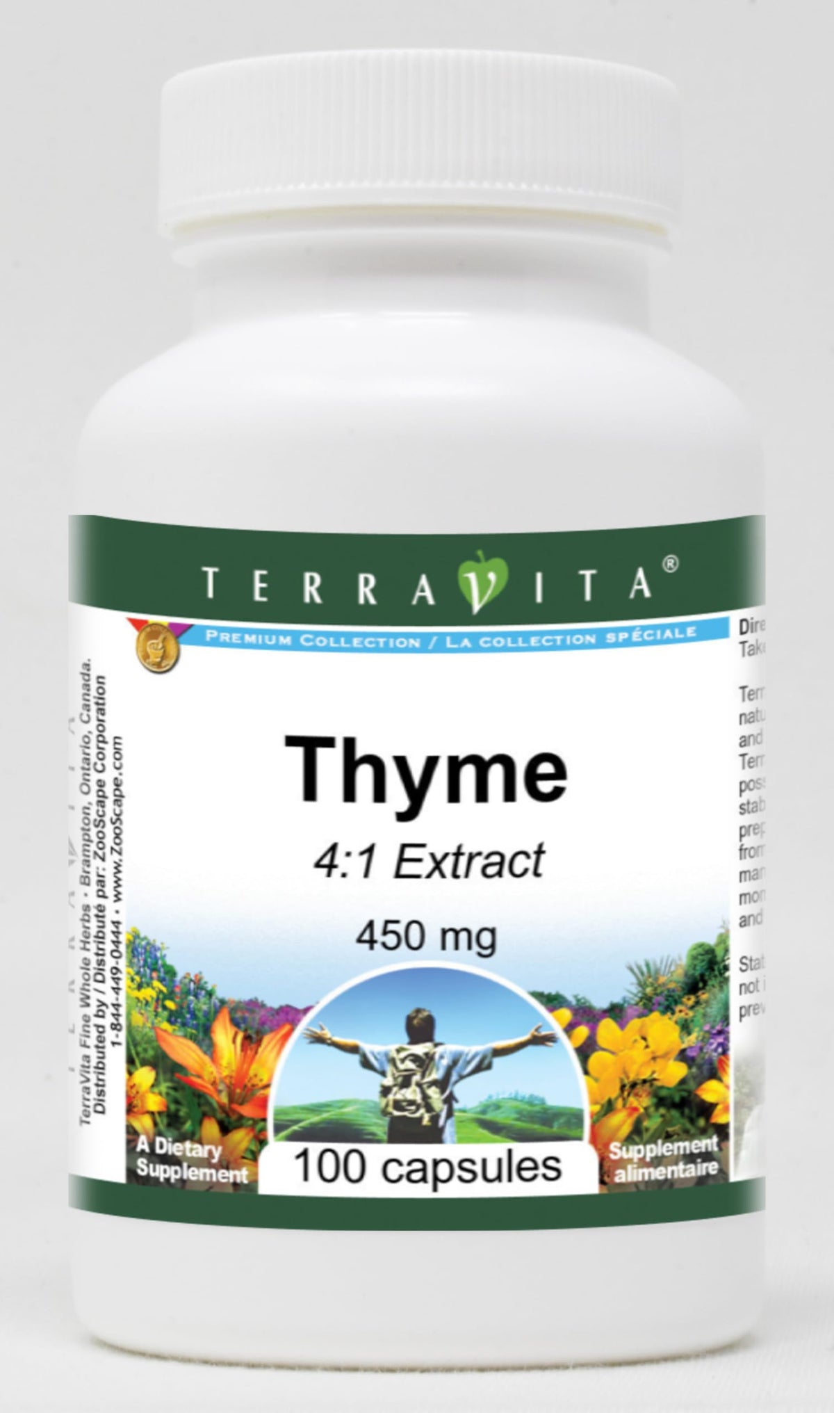 Terravita Thyme 4:1-450 mg (100 capsules, ZIN: 521525) - 3 Pack