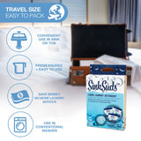 SinkSuds Laundry Detergent, Travel Size Liquid Soap, TSA Compliant, Safe For All Fabrics, 8 Packets (Packaging May Vary)