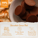 Verse 70% & 90% Dark Chocolate Cups, 4 Pack, Premium Filled Cups