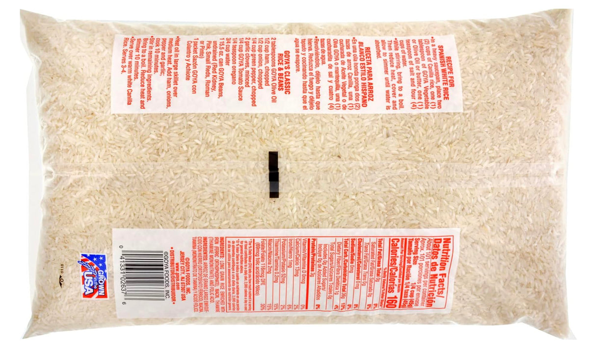 Goya Canilla Extra Long Grain Rice, 10 Pound, 2-Pack