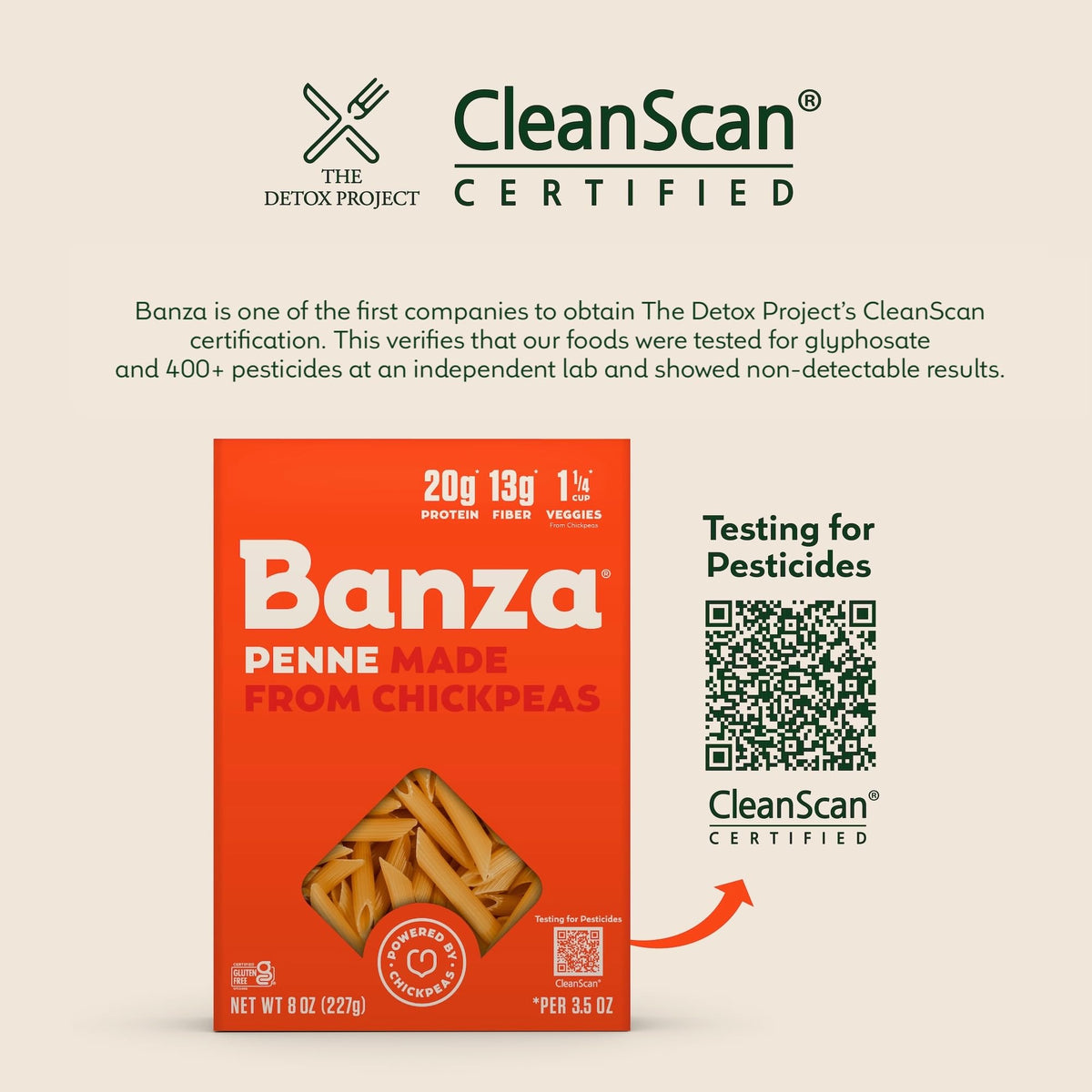 Banza Pasta Chickpea Gemelli 8 OZ