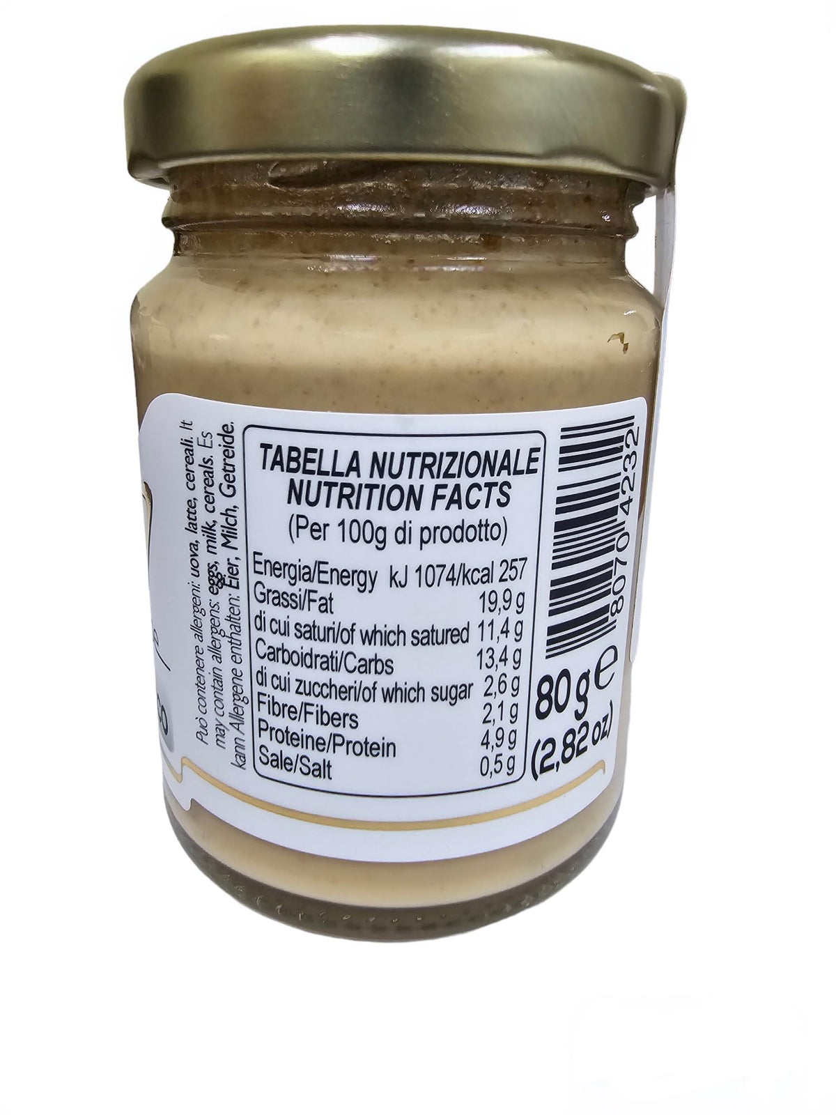 Centro Tartufi Molise Gourmet White Truffle Sauce (Crema Al Tartufo Bianco) 80g (2.82oz) Ideal for Pasta dishes and as a spread on sandwiches|